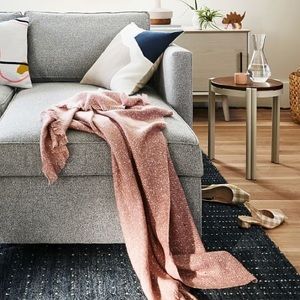 West Elm Pink Speckled Throw